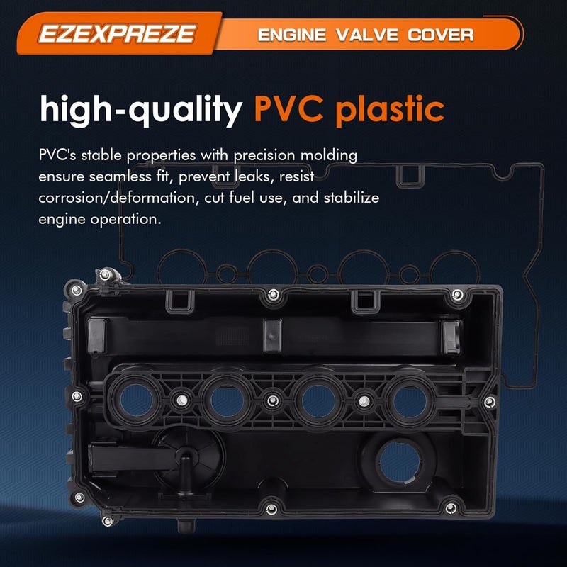 E EZEXPREZE Ezexpreze Engine Valve Cover Kit Compatible with Chevy Cruze 2010-2016, Sonic 2012-2018, Trax 2013-2020, Aveo 2009-2011, Aveo5 2009-2011, L4 1.6L 1.8L, Replace # 55558673 55564395 - Image 4